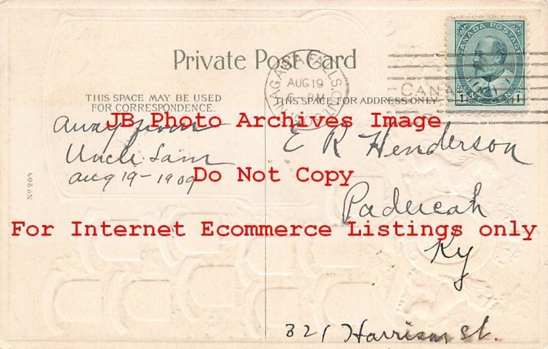 Canada, Patriotic Postcard, Niagara Falls, Coat of Arms, Heraldic Shield