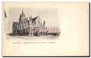 Old Postcard The Cliff & # 39Eglise Notre Dame Guibray