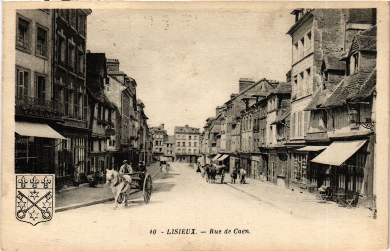 CPA Normandie Calvados LISIEUX Rue de CAEN (981967)