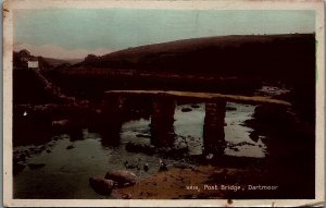 c1915 POST BRIDGE DARTMOOR ENGLAND BUILT 13TH CENTURY UNPOSTED POSTCARD 34-14