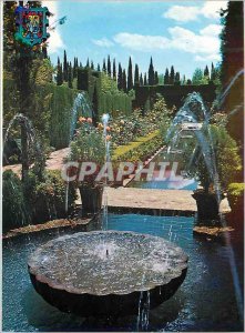 Postcard Modern Granada Generalife Gardens Netherlands