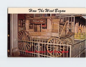 Postcard How The West Began Famous Overland Trail State Coach Cheyenne WY USA