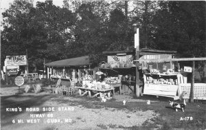 Postcard RPPC Missouri King's Road Side Stand occupation Route 66 23-11849