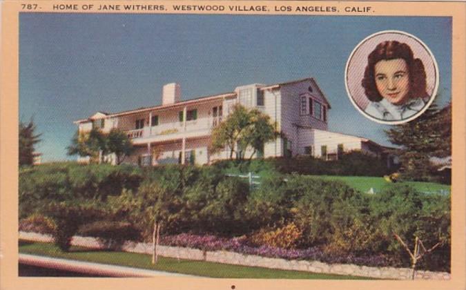 California Los Angeles Home Of Jane Withers Westwood Village