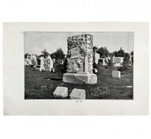 Grave Tombstone Architecture Example 1899 Victorian Art Drawing & Design DWKK22