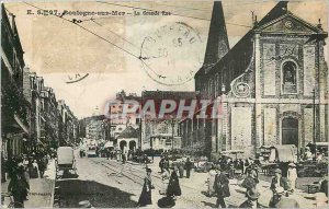 Old Postcard Boulogne sur Mer La Grande Rue