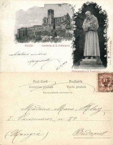 italy, ASSISI, Convento di S. Francesco (1904) Postcard