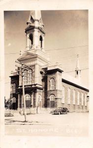 CANADA Quebec Postcard Real Photo RPPC c30s ST HONORE Church 104