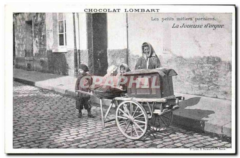 Old Postcard Chocolate Lombard Paris Small Parisian trades of the player & # ...