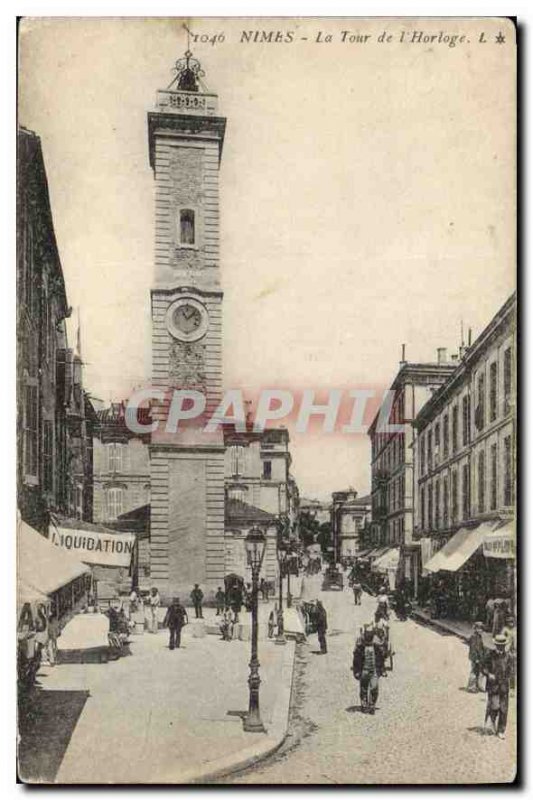 Postcard Old Nimes The Clock Tower