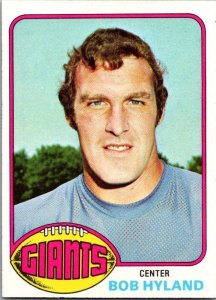 1976 Topps Football Card Bob Hyland New York Giants sk4376