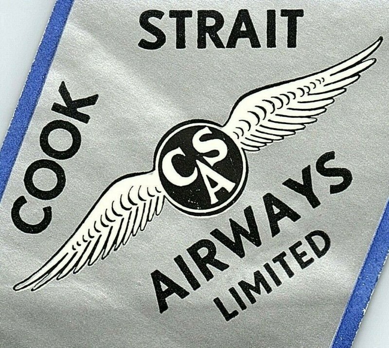 1930's-50's Cook Strait Airways Limited Unused Luggage Label Vintage Original E3