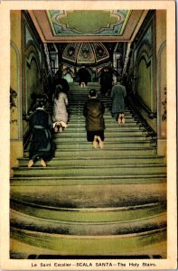 Canada Le Saint Escalier Scala Santa The Holy Stairs Quebec Postcard 09.63