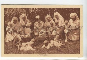 438934 Switzerland orphanage nannies with children on a walk Vintage postcard