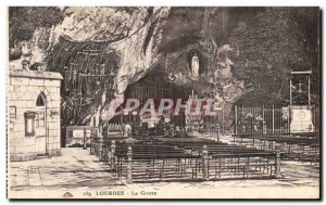 Old Postcard Lourdes Grotto