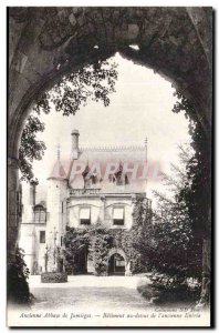 Former Abbey of Jumieges Old Postcard Building above the entrance & # 39ancienne