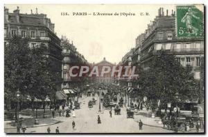 Old Postcard Paris L & # 39Avenue I & # 39Opera