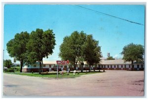 1965 Hills Motel Roadside Water Tower Gordon Nebraska NE Posted Vintage Postcard