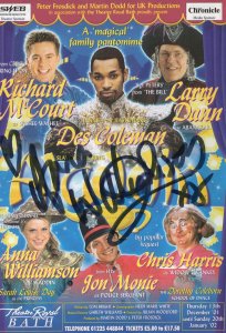 Anna Williamson Celebs Go Dating Cinderella Hand Signed Theatre Flyer