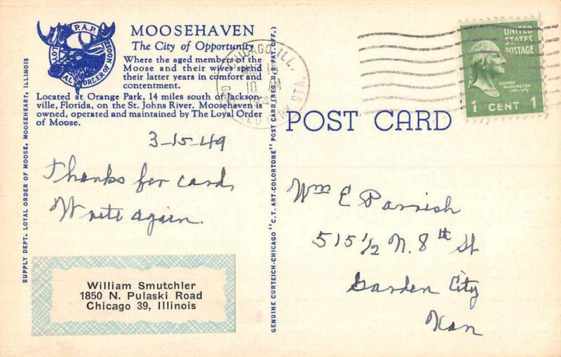 Moosehaven Florida Keystone Bldg Lodge Of PA Antique Postcard K102448