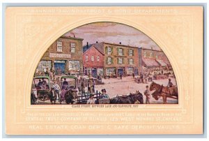 Painting By Lawrence Earle Postcard Clark Street Between Lake And Randolph 1857