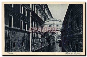 Italy Italia Venezia Old Postcard Ponte del Sospiri