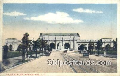 Union Station, Washington DC, District of Columbia, USA Depot Railroad 1917 v...