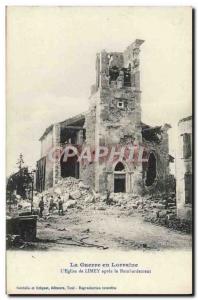 Postcard Old Army War in Lorraine Limey after bombing