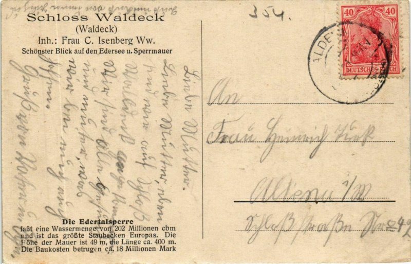 CPA AK Waldeck Schloss und Waldeck GERMANY (899956)