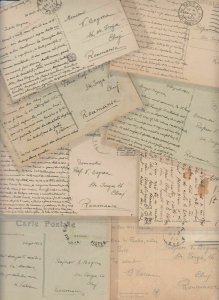 Unique lot GEORGE VALSAN Romanian geographer & writer correspondence 8 pcs.