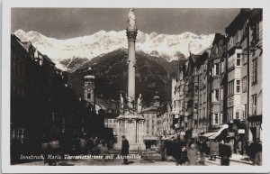 Austria Innsbruck Maria Theresien Strasse Vintage RPPC C137