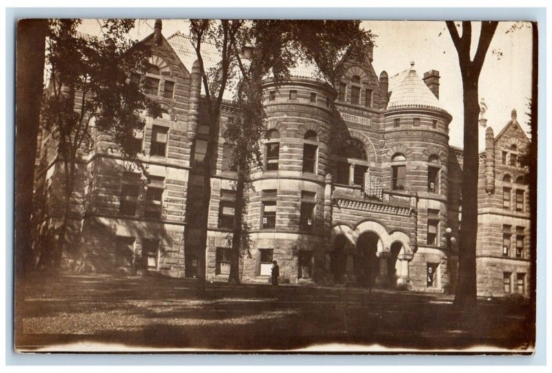 c1920's Court House View Warren Ohio OH RPPC Photo Unposted Postcard 