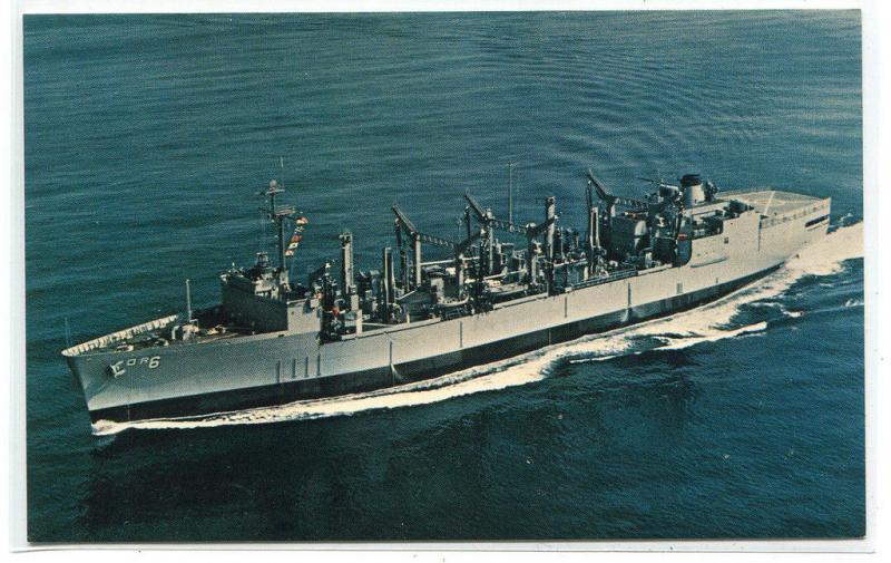 USS Kalamazoo AOR-6 Replenishment Fleet Oiler US Navy Ship #2 postcard