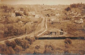 RPPC EAST AUBURN CALIFORNIA DPO X MARKS THE SPOT REAL PHOTO POSTCARD 1908