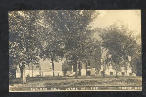 RPPC CRETE NEBRASKA DOANE COLLEGE REAL PHOTO POSTCARD STEELE CITY NE WILLIG