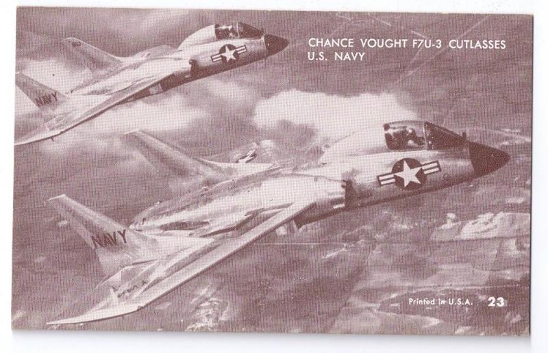 Chance Vought F7U-3 Cutlasses Navy Jet Fighter Aircraft 