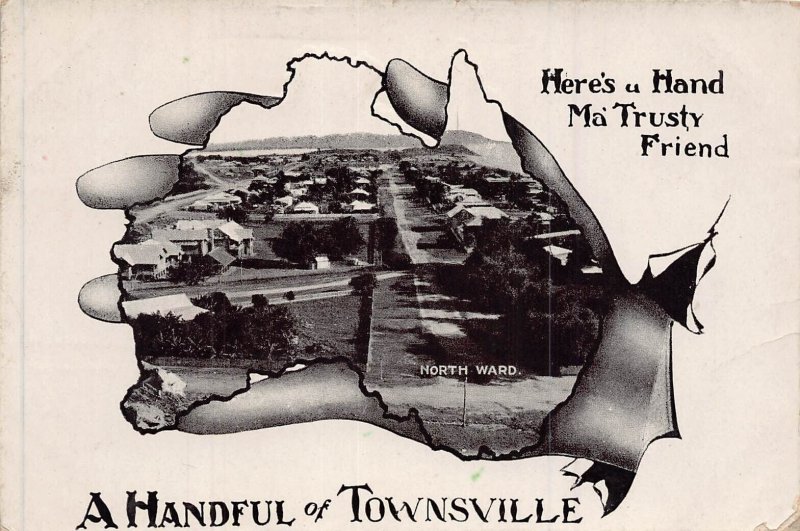 A HANDFUL OF TOWNSVILLE AUSTRALIA-NORTH WARD AERIAL VIEW POSTCARD