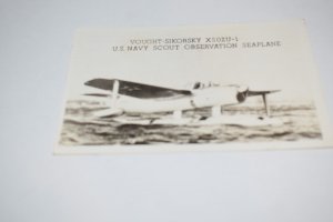 Vought-Sikorsky XS02U-1 U.S. Navy Scout Observation Seaplane Postcard