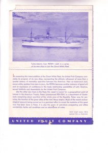 TSS Peten Cruise Ship Menu, White Fleet, At Sea, August 3, 1934,