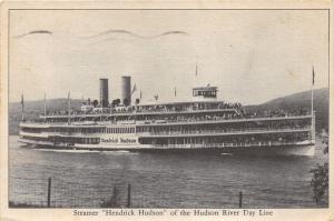 New York~Hudson River Dayline Steamer Ship Hendrick Hudson~Former Navy Ship~1910