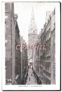 Old Postcard Saint Malo Grand Rue