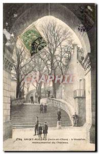 Postcard Old Saint Aignan L & # monumental 39escalier the castle