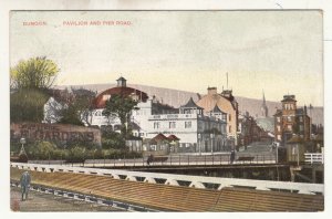 P3222 old tucks postcard Dunoon pavilon and pier road view, Scotland - Argyll