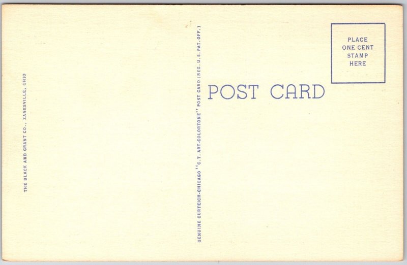 Zanesville Ohio OH, Famous Y Bridge from Air View, Structure, Vintage Postcard