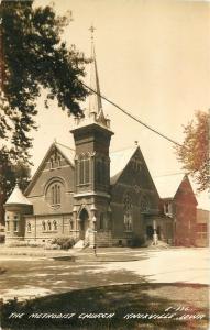 1940s KNOXVILLE IOWA Methodist Church RPPC real photo Cook Postcard 3676