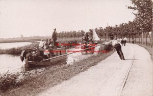 Netherlands, RPPC, Tourist Boats On Canal, Photo