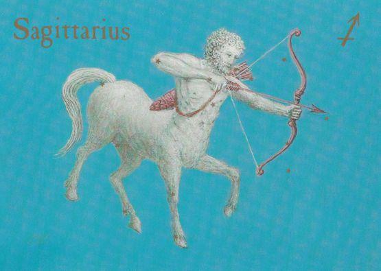 Sagittarius Zodiac by Queen Elizabeth II Military Guards Famous Painter Postcard