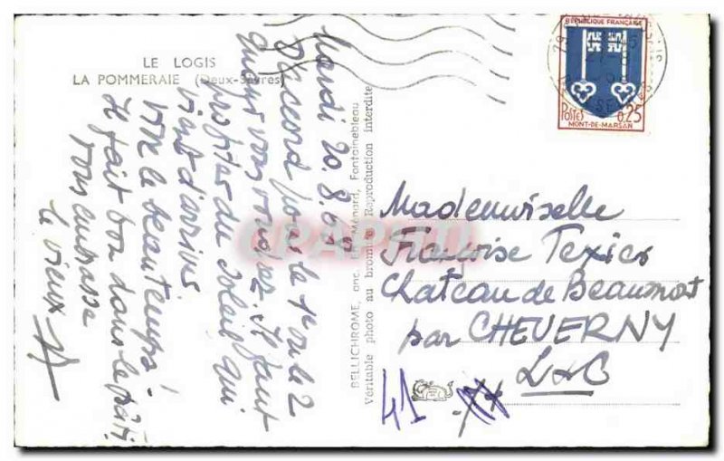 Old Postcard Logis La Pommeraie