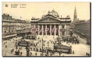 Old Postcard Brussels Stock Exchange