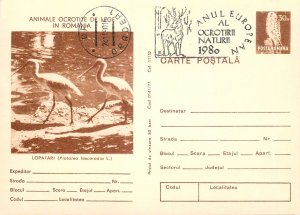 Set of 20 postal stationery postcards animals protected by law in Romania 1980